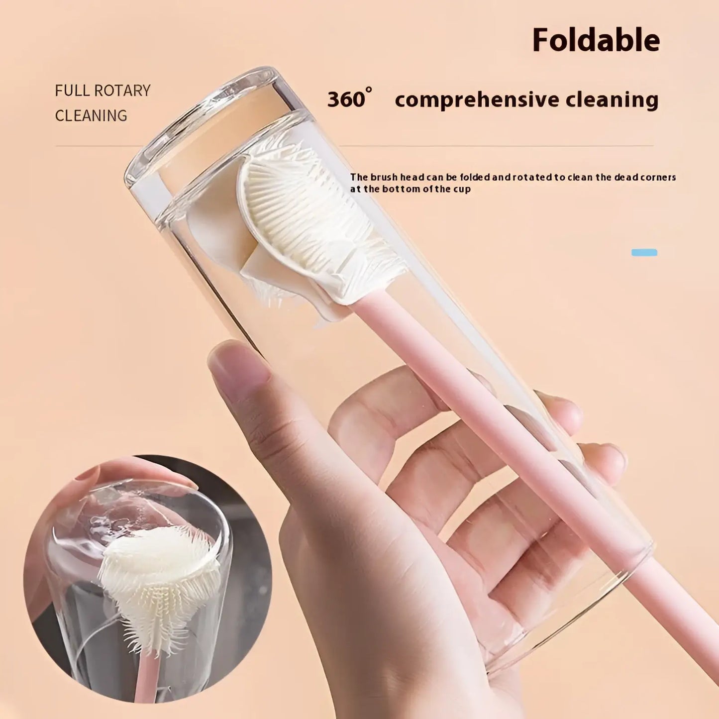 Cup Brush Long Handle Glassware Cleaning Tool