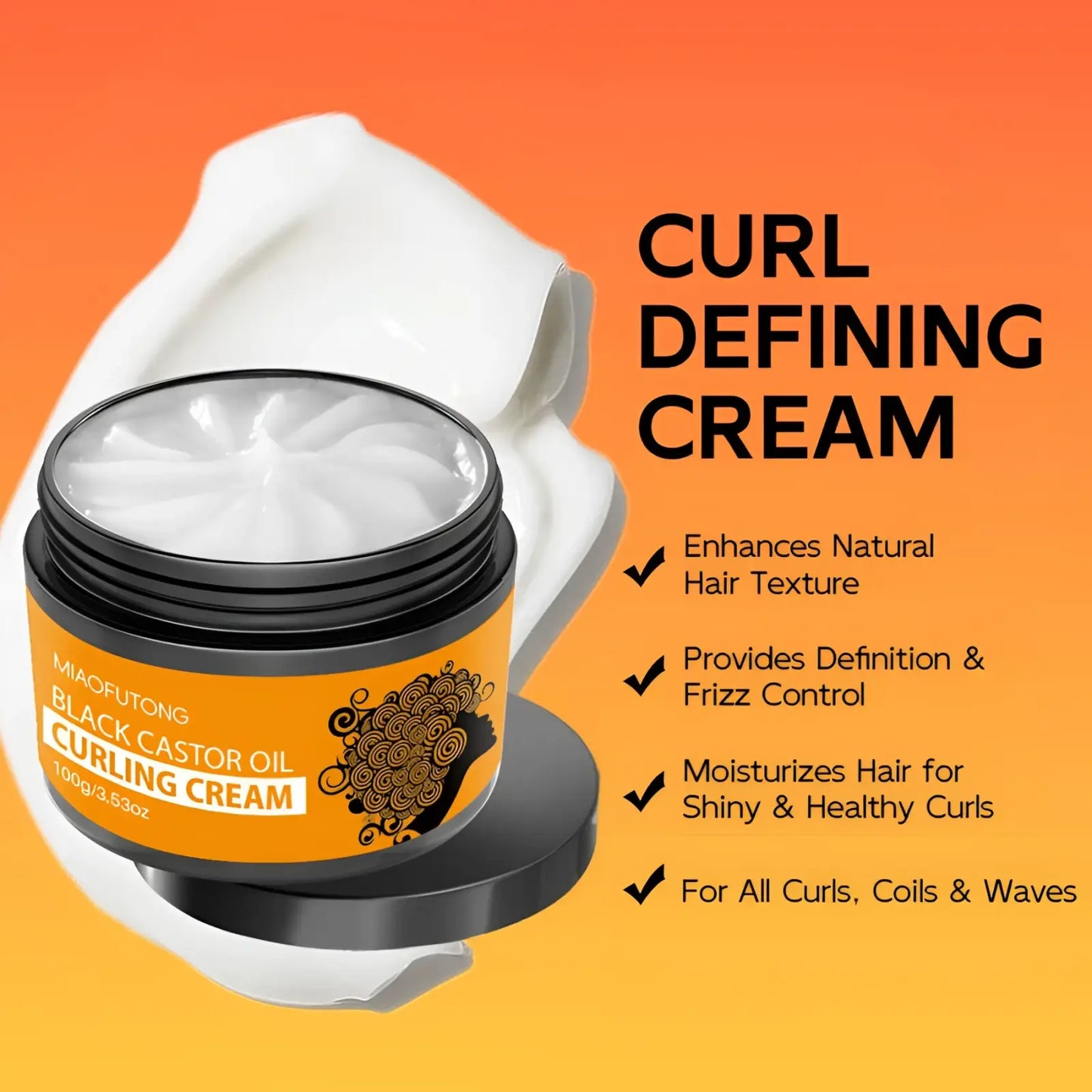 Curl Defining Cream with Black Castor Oil 280ml