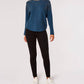 Apricot - Chandelier Stud Batwing Sweater
