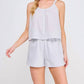 Allie Rose - Pinstripe Linen Shorts