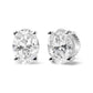 14K White Gold 3/4 Cttw Oval Shape Lab Grown Diamond Solitaire Stud Earrings (F-G Color, VS1-VS2 Clarity)