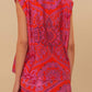 Farm Rio - Scarf Shoulder Pad Blouse