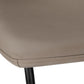 Bar Height Office Chair with Curved Backrest and Leather-Look Upholstery