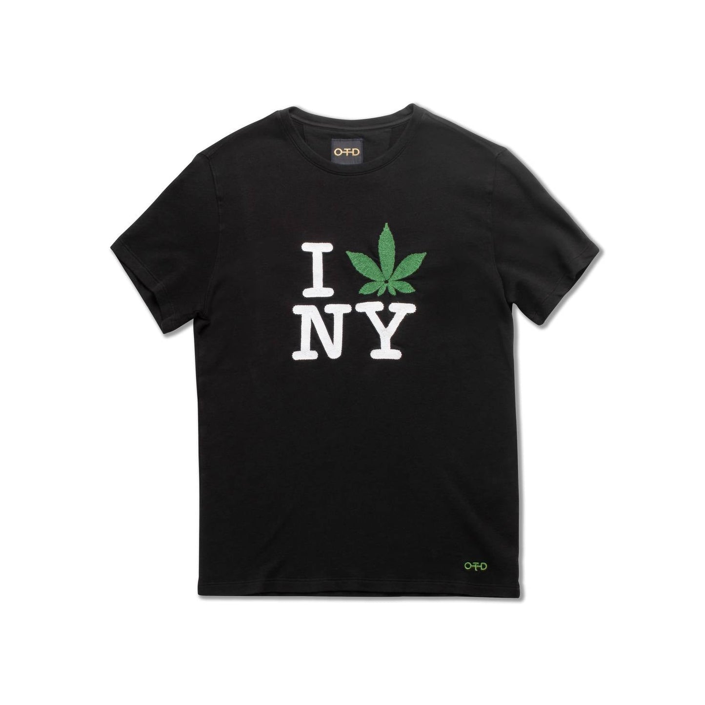 आज के दिन - कढ़ाई वाली 'NY Loves Weed' शॉर्ट स्लीव स्वेटशर्ट