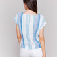Charlie B - Striped Tie-front Blouse
