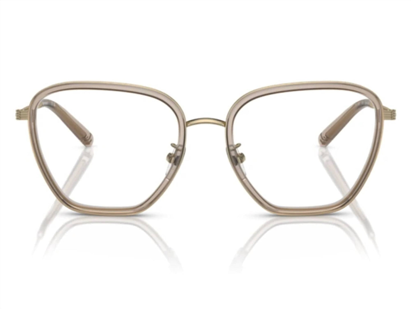 Tory Burch - Women's Transparent Square Non-polarized Eyeglasses