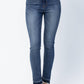 Judy Blue - High Waist Skinny Released Hem and Side Slit