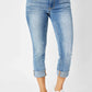 Judy Blue - Mid-Rise Cuffed Skinny Capri