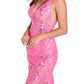 Ellie Wilde - Floral Sequin Fit And Flare Prom Dress