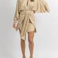 Mable - LINEN DOLMAN SLEEVE MINI DRESS