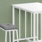 3 Piece Dining Set, Counter Height, Rectangular, Small, Contemporary & Modern
