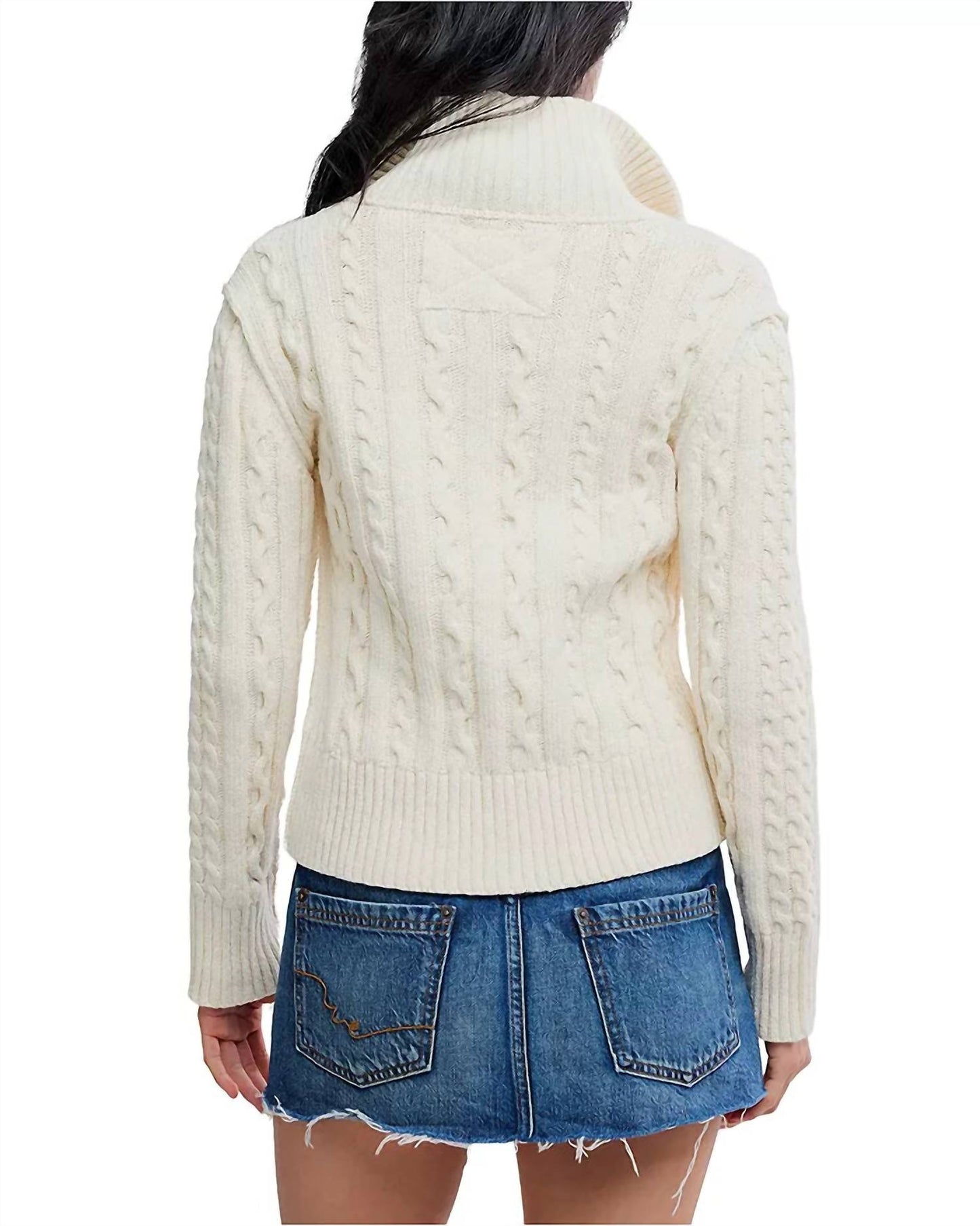Free People - Cable Collar Cardigan