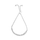 .925 Sterling Silver 1/10 Cttw Diamond Heart Link Bolo Bracelet (I-J Color, I2-I3 Clarity)