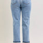 Judy Blue - Boyfriend Jeans With Destroyed Knee & Folded Cuff