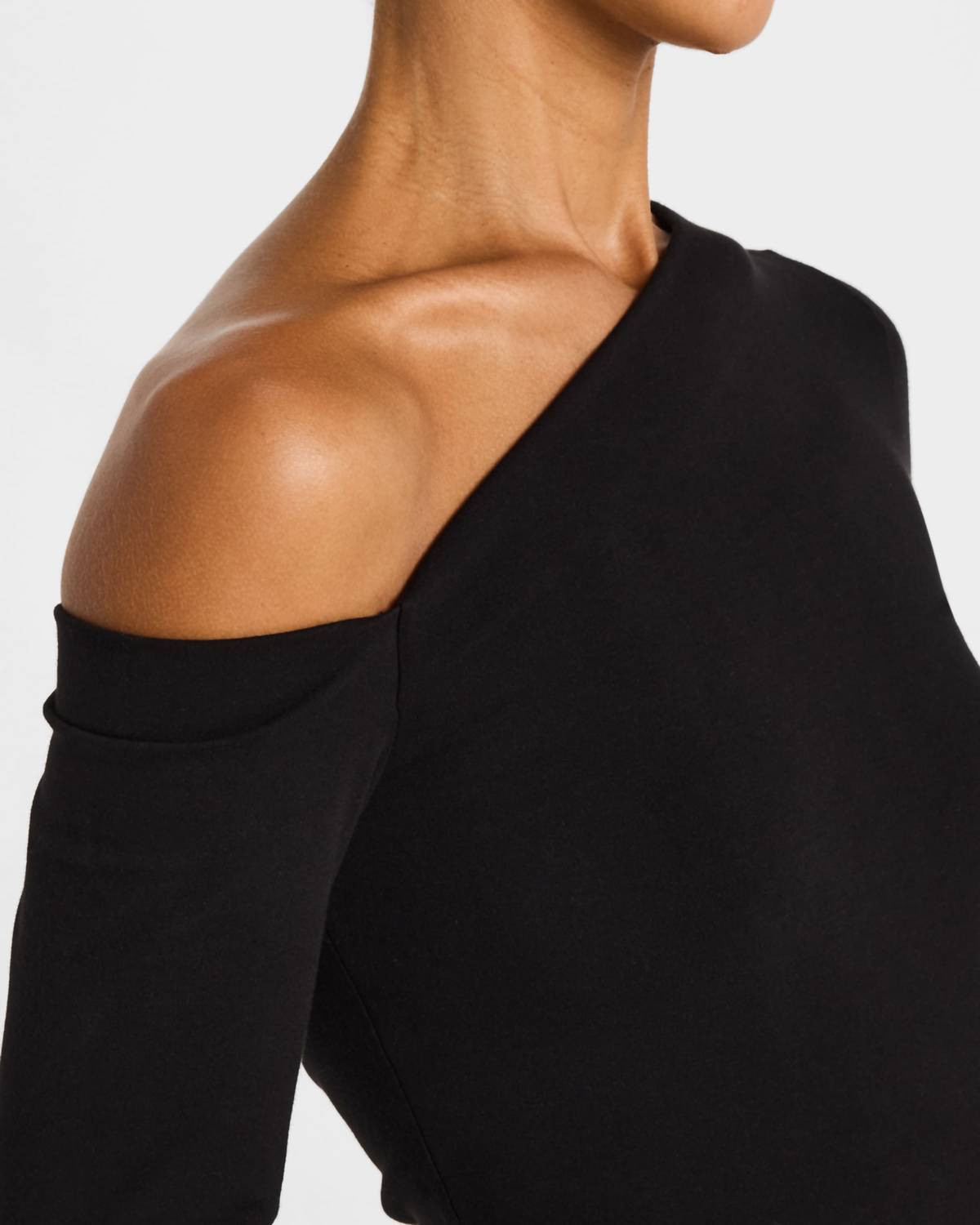 Enza Costa - Silk Knit Angled One Shoulder Top
