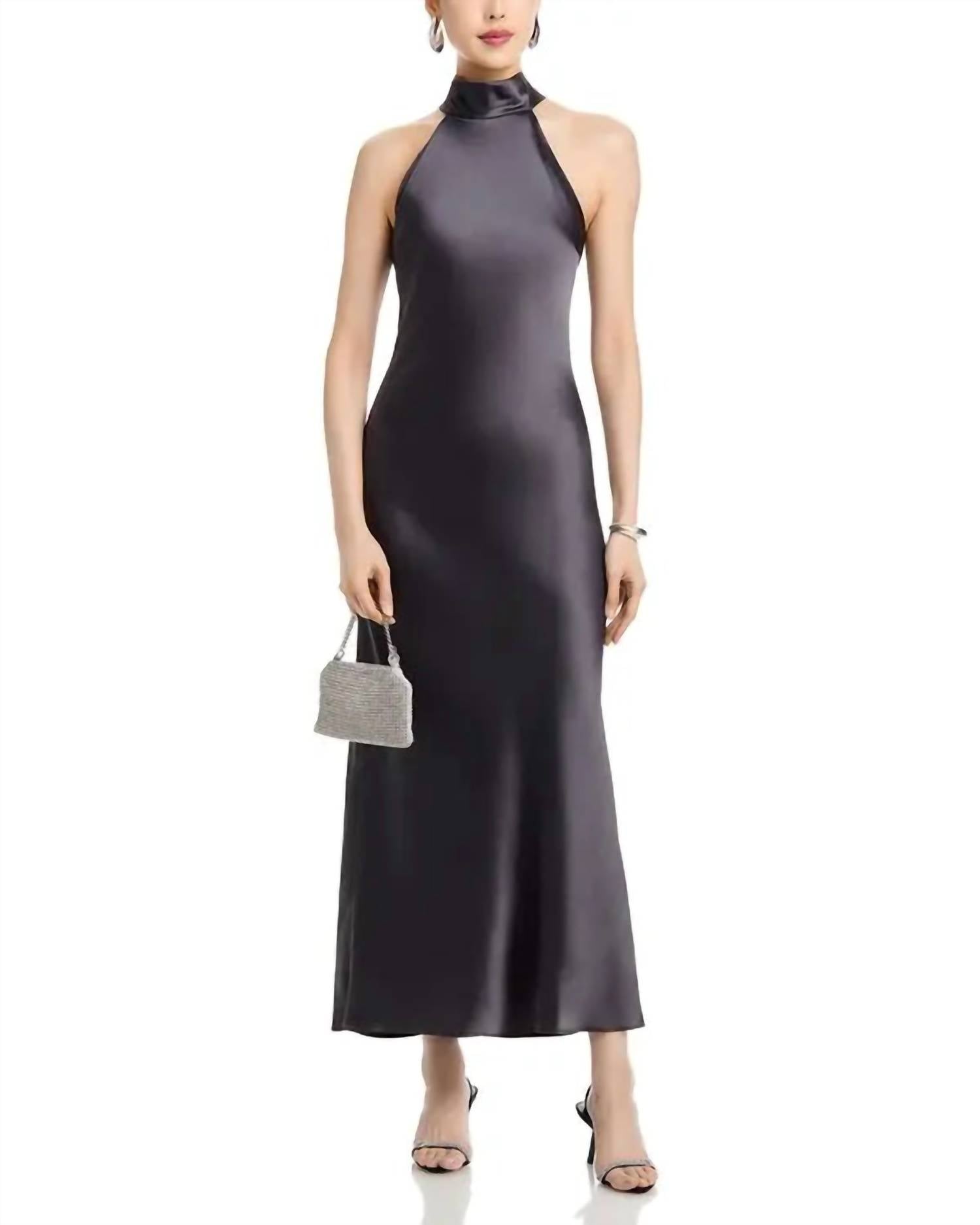 Steve Madden - Skylar Satin Halter Midi Dress