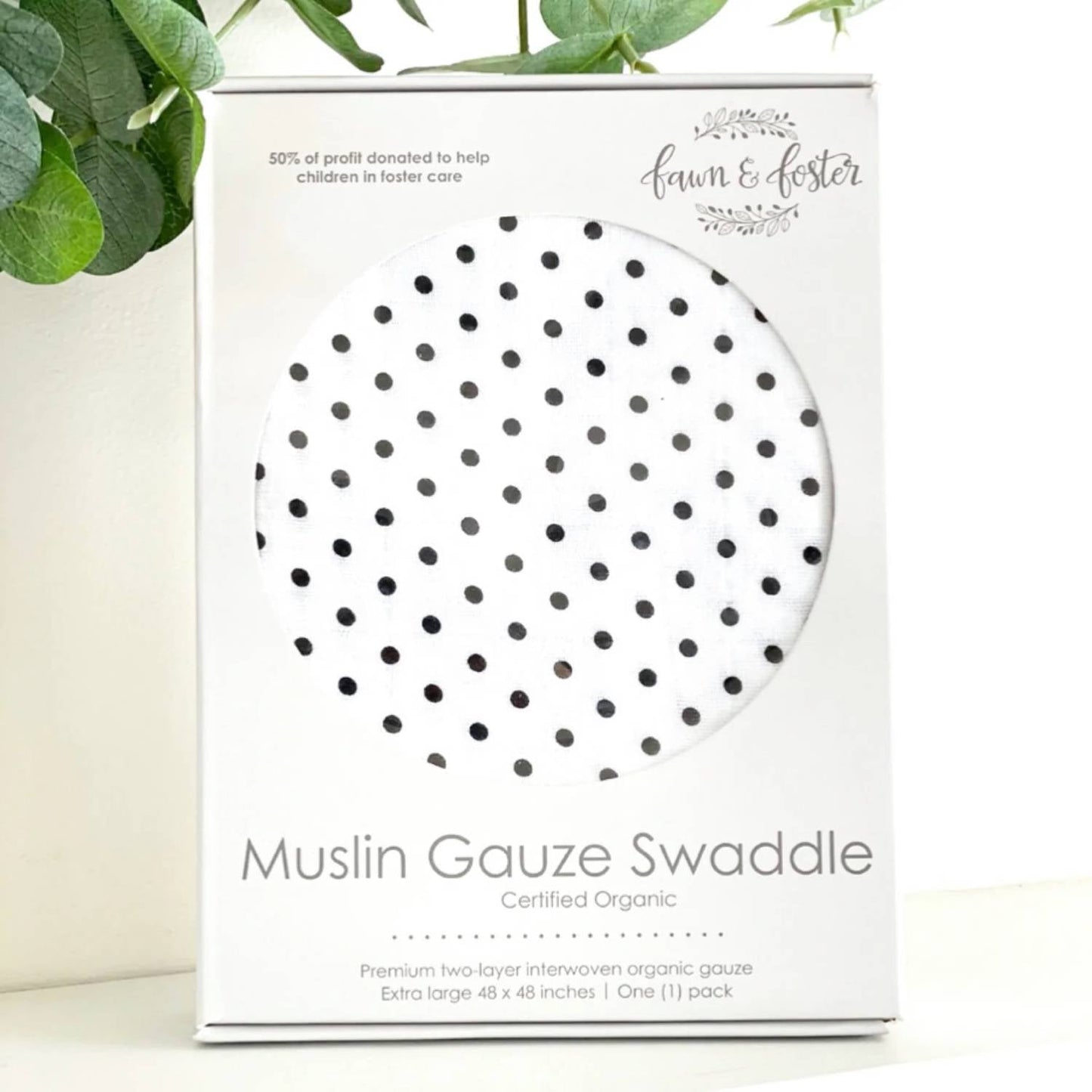 Fawn & Foster - Baby Organic Muslin Gauze Swaddle Blanket - Hazel
