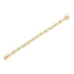 14K Yellow Gold 7.50 Cttw Princess and Baguette Diamond Geometric Link Bracelet