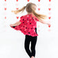 Laree + Co. - Heart Doodles Bamboo Short Sleeve Peplum + Legging Set