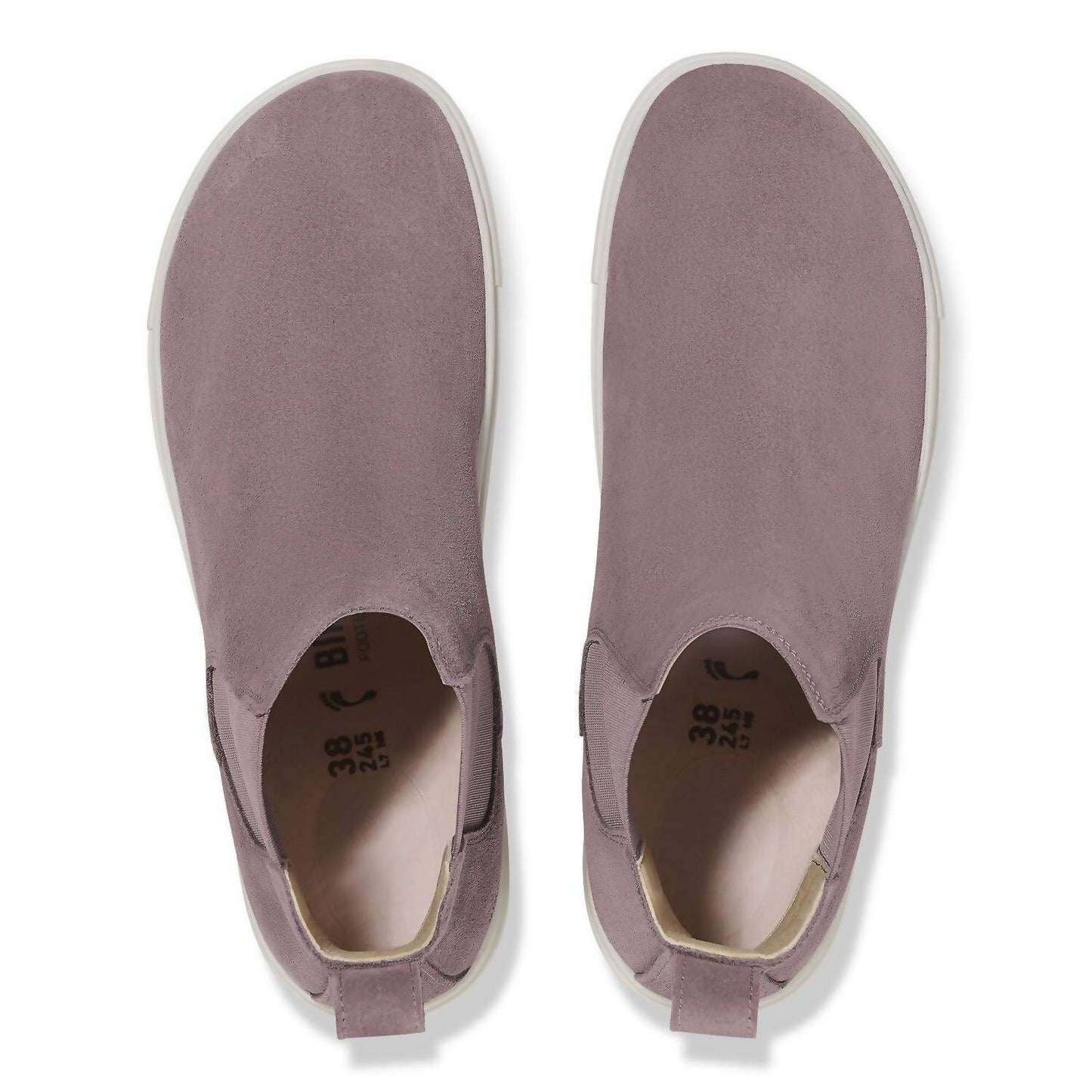 Birkenstock - महिलाओं के लिए बेंड चेल्सी साबर लेदर बूट्स