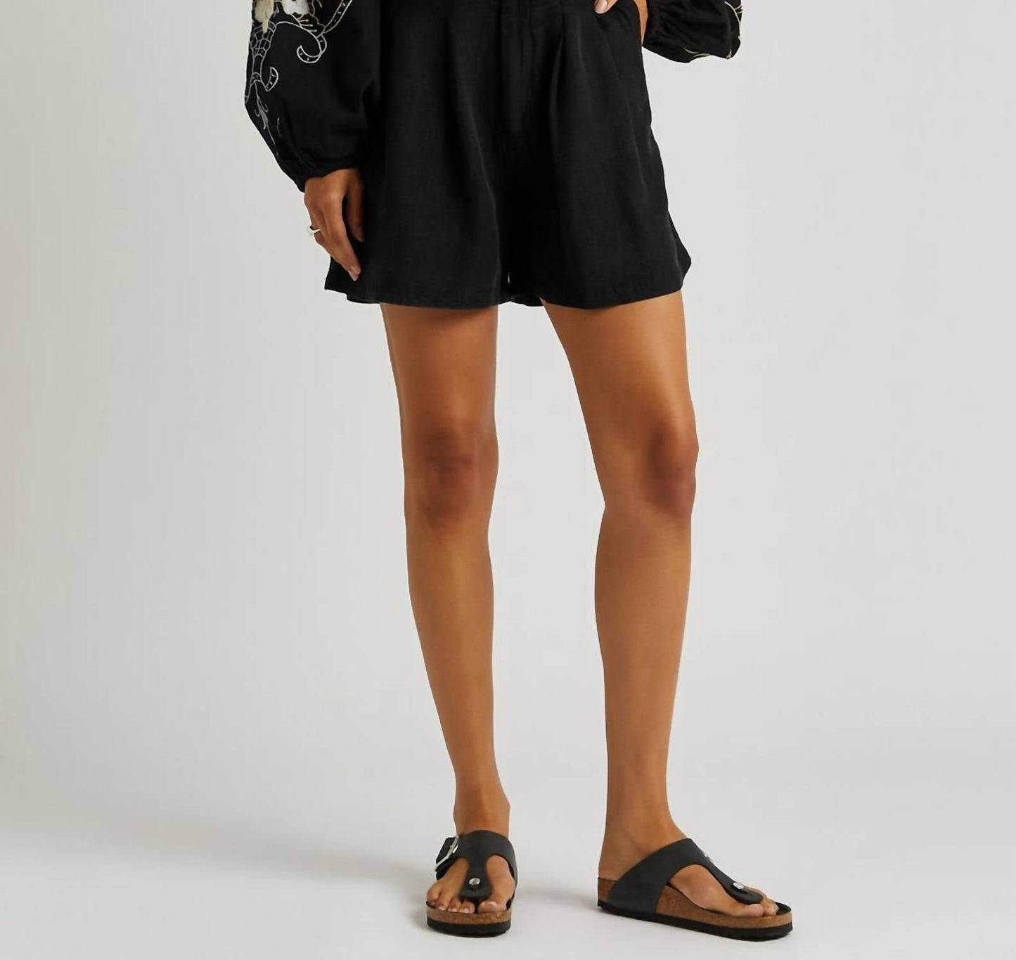 Free People - Calla Linen-Blend trouser Shorts
