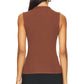Enza Costa - Silk Knit Rib Sleeveless Mockneck Tank Top
