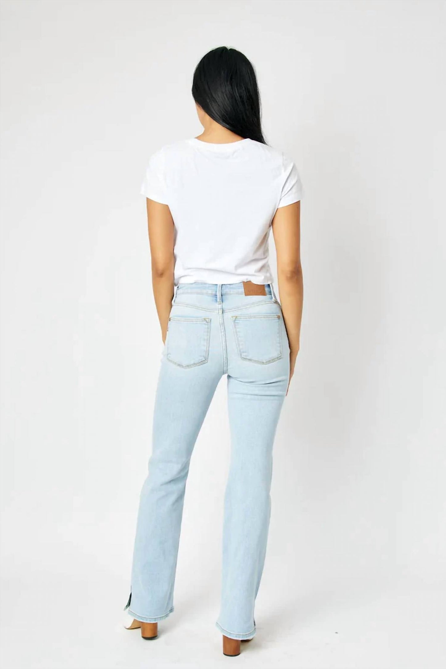 Judy Blue - Mid Rise Slit Hem Bootcut Jeans