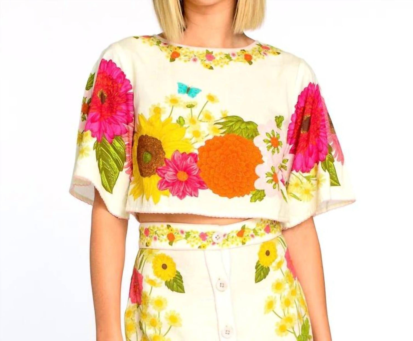 Elizabeth James The Label - Paloma Round Neck Top