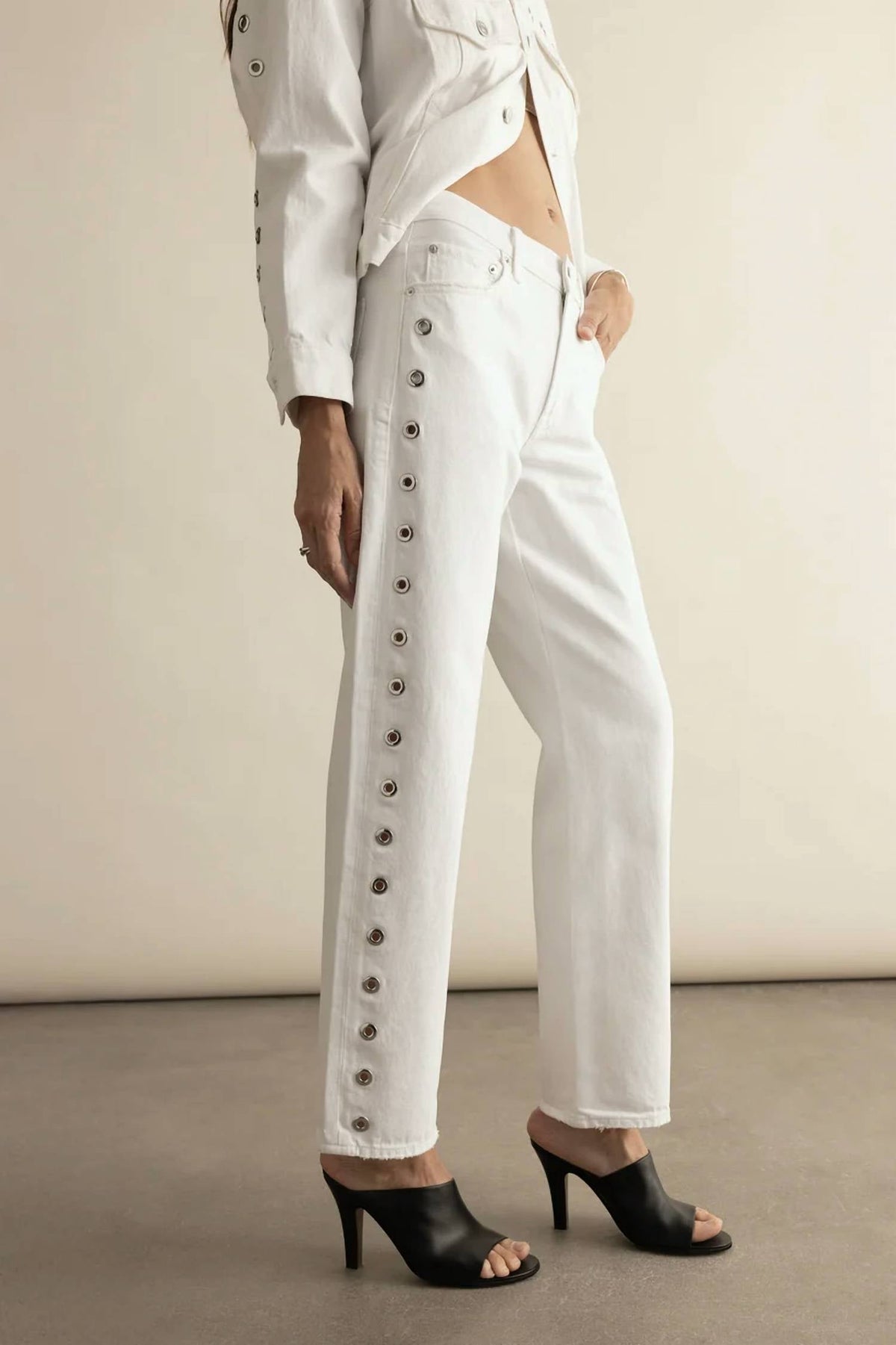 Pistola - Lexi mid rise bowed straight Jean