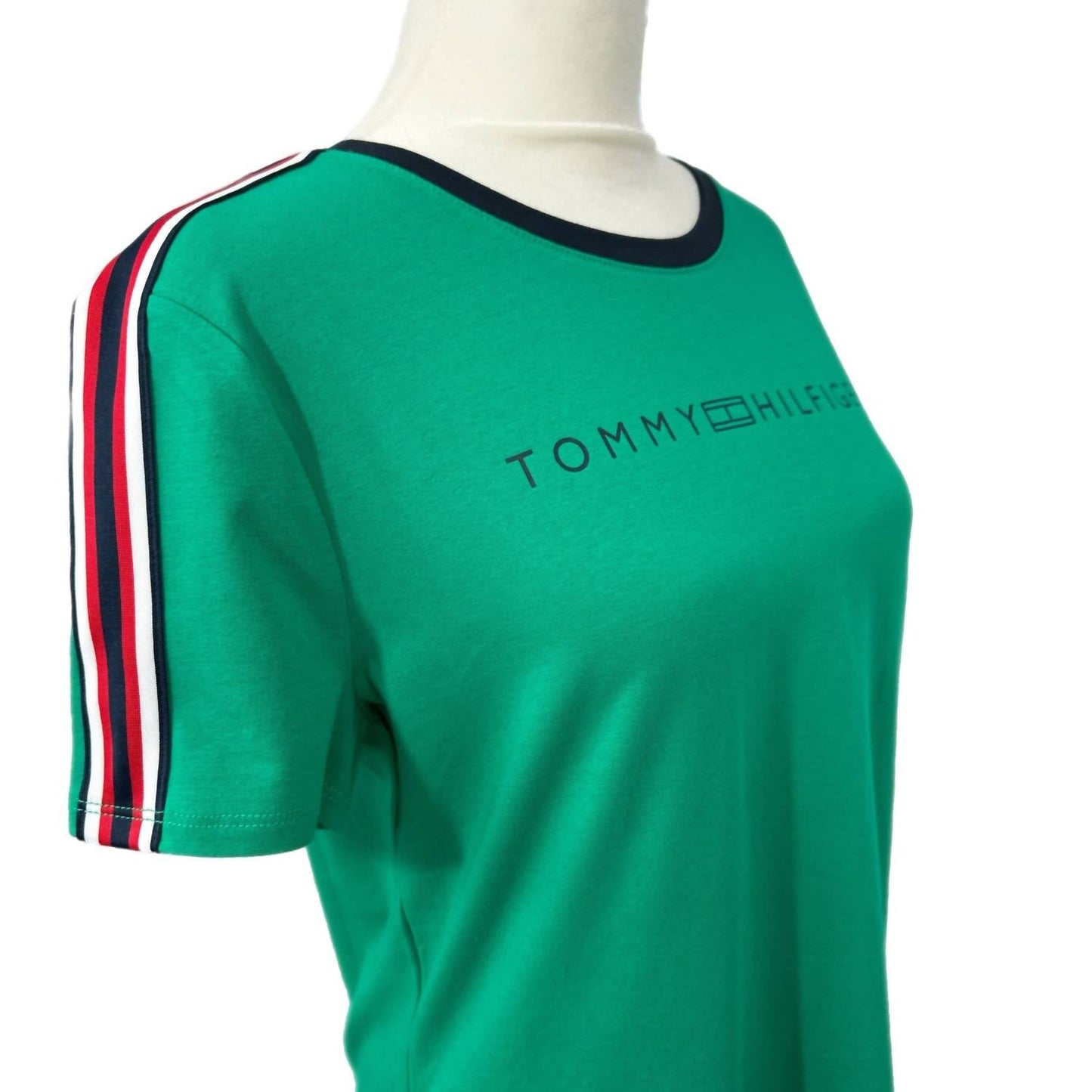 Tommy Hilfiger - Preppy T Shirt Dress Short Sleeve Stripe Accent
