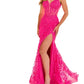 Ellie Wilde - Embroidered Tulle Lace Mermaid Prom Dress