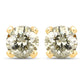 0.98 Carat Genuine LB Diamond 14K Yellow Gold Earrings