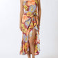 Aakaa - Rebecca Bust Drapping Ruffle Wrap Dress