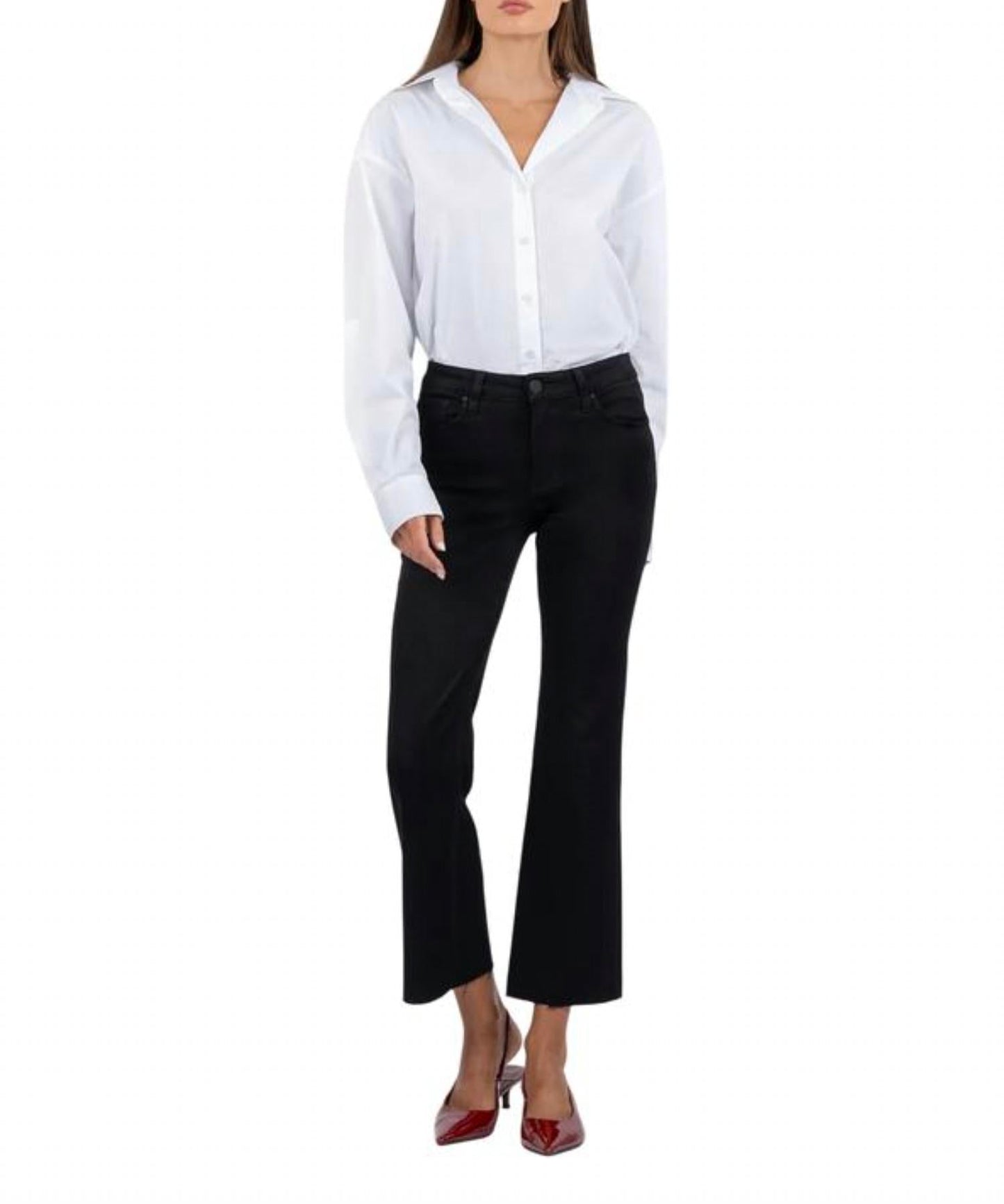 Kut From The Kloth - KELSEY ANKLE FLARE-INSET LEG JEANS
