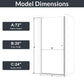 Semi Frameless Circular Pivot Shower Door with 1/4" Tempered Glass