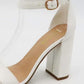 Bamboo - Women's Chunky Heel One Band Ankle Strap Sandals