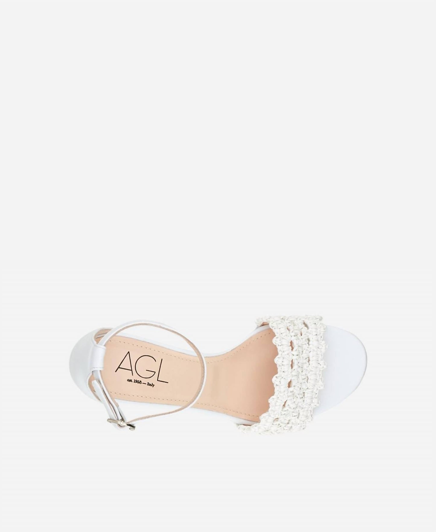 Agl - Women's Crochet Leather Block Heel Sandals