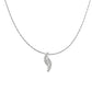 .925 Sterling Silver Diamond Accent Bypass Curve 18" Pendant Necklace (I-J Color, I3 Clarity)