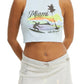 Women's Miami Crop Graphic Tank - Blue