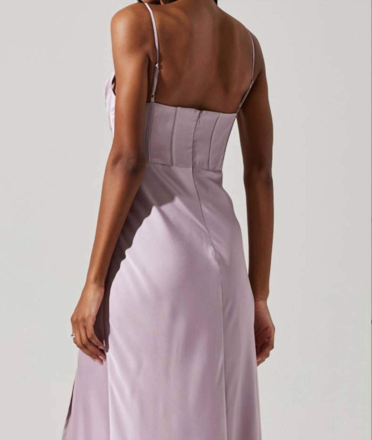Astr - Cannes Satin Bustier Maxi Dress