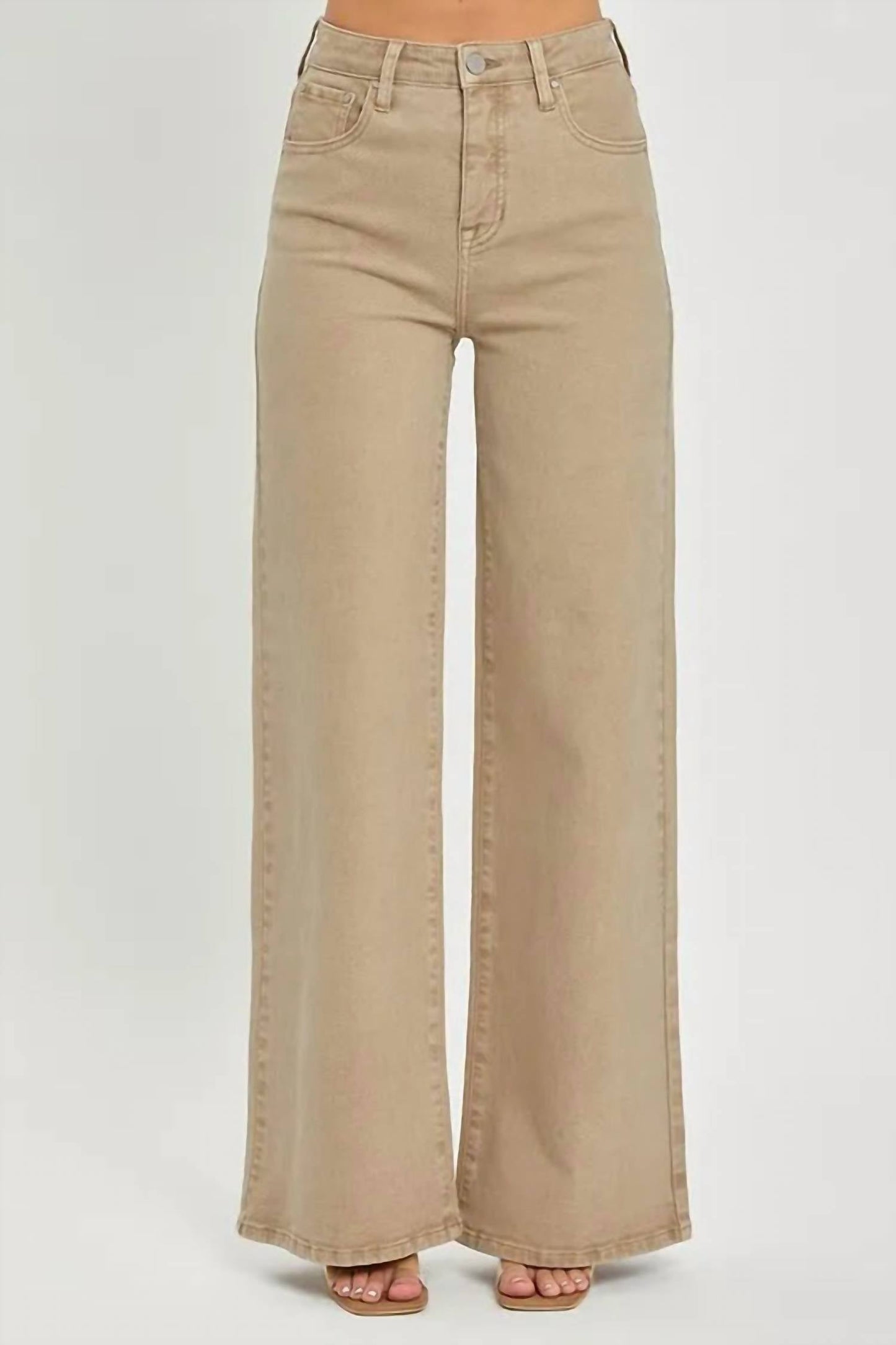 Trendsi - Risen Full Size Tummy Control High Rise Wide Leg Jeans Plus Size
