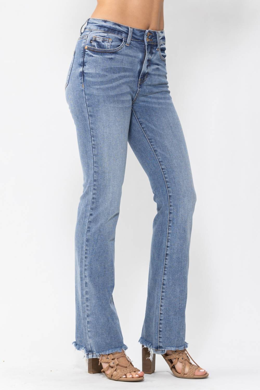 Judy Blue - Double Button Bootcut Jeans