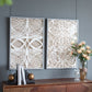 Leaf Shadow Box Wall Decor (Set of 2) - White / Gray