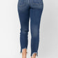 Judy Blue - Midrise Shark Bite Slim Fit Jeans