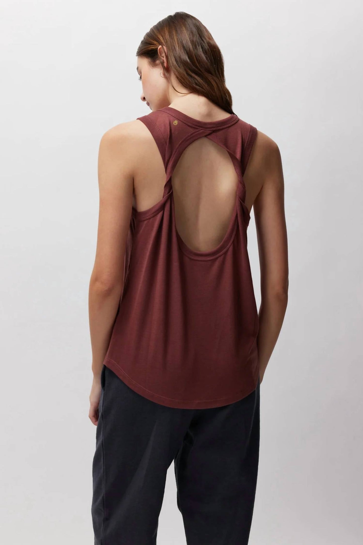 Spiritual Gangster - Practice Gratitude Namaste Double Twist Tank