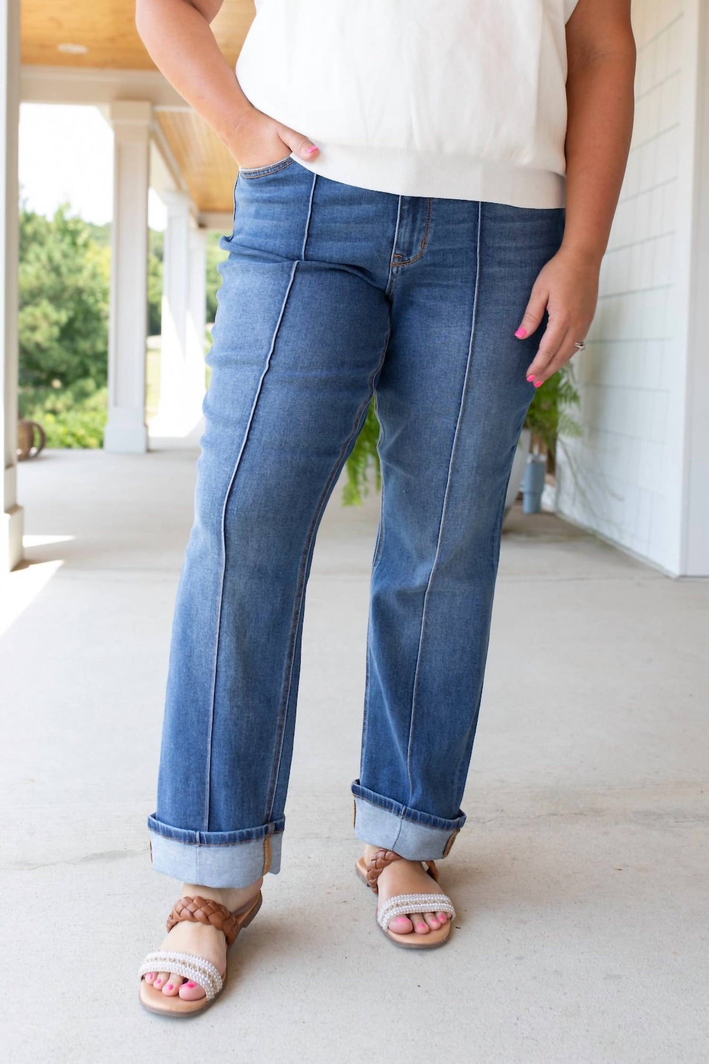 Judy Blue - Modern Seam Straight Leg Jeans