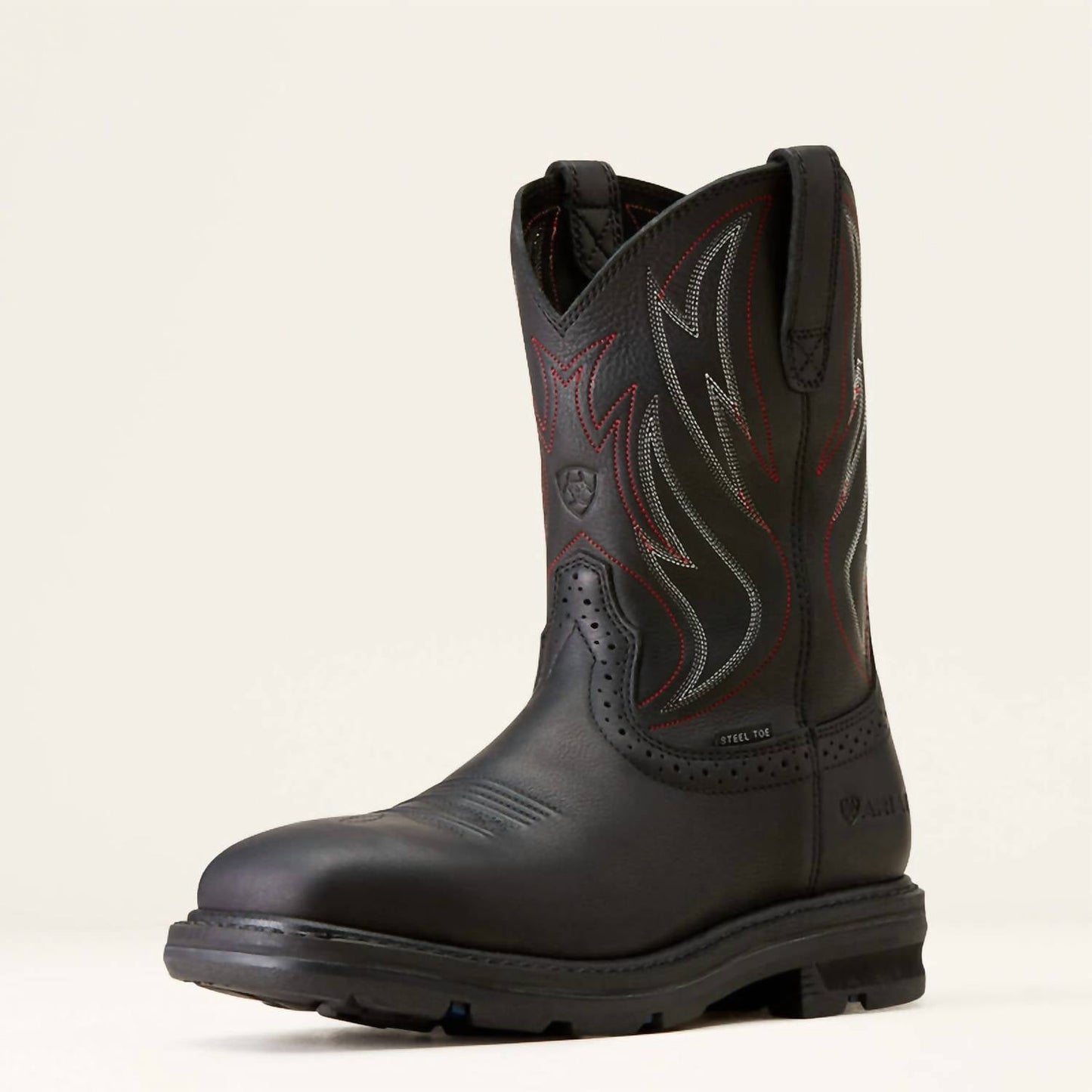 Ariat - पुरुषों का सिएरा शॉक शील्ड स्टील टो वर्क बूट - वाइड