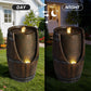 Outdoor Barrel Water Fountain with Rustic Wood Look Resin