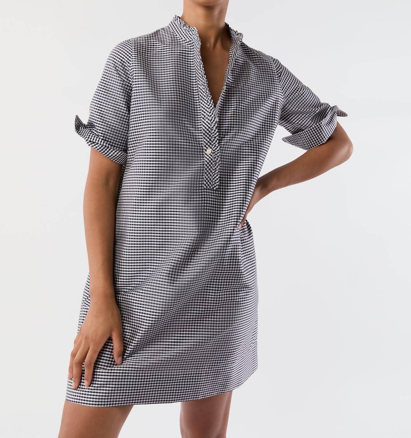 Ann Mashburn - Elbow Sleeve Frill Dress