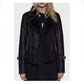 Avec Les Filles - Vegan Leather Moto Shearling Jacket